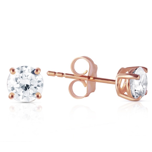 Galaxy Gold Products Jewelry - 14K. GOLD STUD EARRINGS WITH 0.80 CT. H-I, SI-2 DI